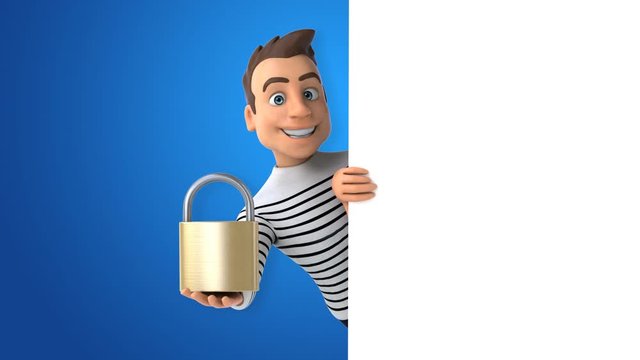 Fun 3D cartoon casual character