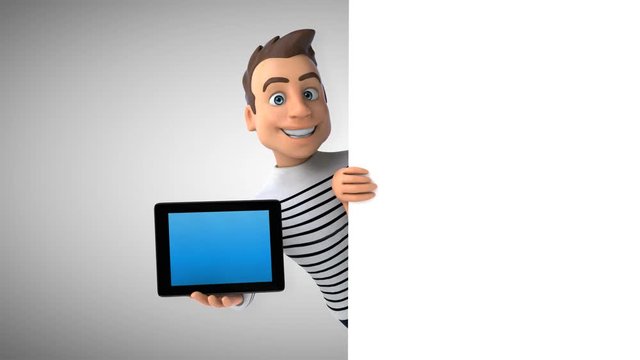 Fun 3D cartoon casual character