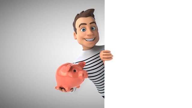 Fun 3D cartoon casual character