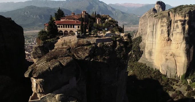 aerial view from the Monastery of the Holy Trinity in Meteora, Greece