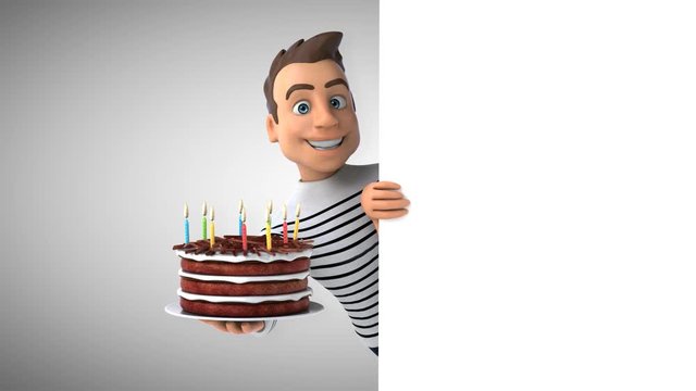 Fun 3D cartoon casual character