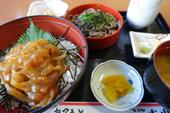Dishes of Japanese traditional foods (plates)