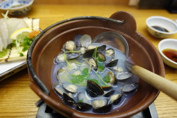 Dishes of Japanese traditional foods (soup)