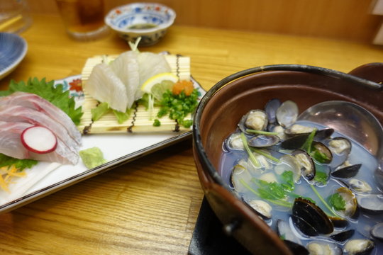 Dishes of Japanese traditional foods (soup)