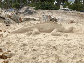 Sand sculpure of the dragon