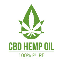 CBD (cannabidiol) isolated logo template design. For pharmaceutical industry and cosmetic company.