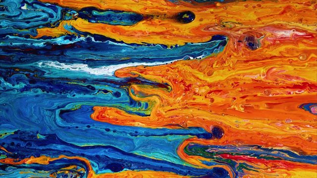 Fabulous Patterns of Colors. Acrylic paints. Contemporary art.