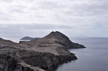 Amazing view of 'Ponta de Sao Lourenço' made of volcanic rock in Madeira Island (Portugal, Europe)