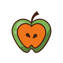 apple fresh fruit nature icon