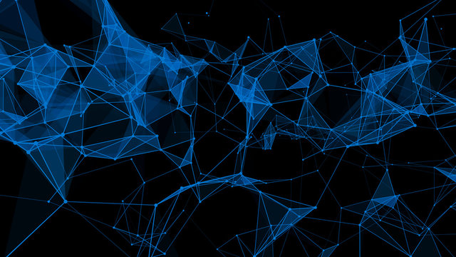 Abstract technology background. Connection of lines, points and planes. Concept of Network.