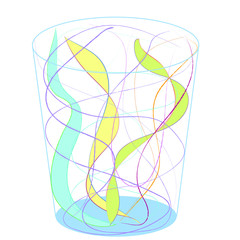 The abstract colorful glass with lines