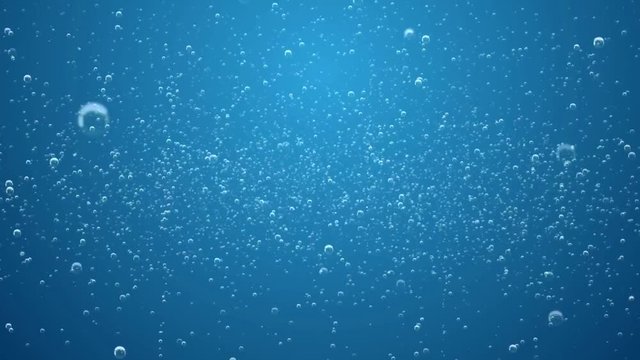 sparse blue soda bubbles background