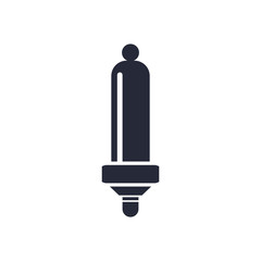car bulb light assembly piece flat icon