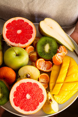 fresh fruits and vegetables on the table