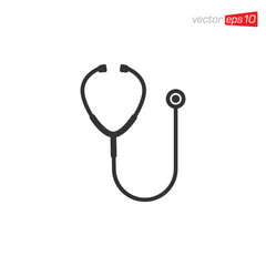 Stethoscope Medical Icon Design Vector