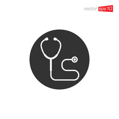 Stethoscope Medical Icon Design Vector