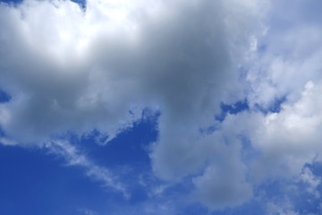 Beautiful white clouds and blue sky high definition skyscraper with grunge texture for background Abstract,nature art style,soft and blur focus.