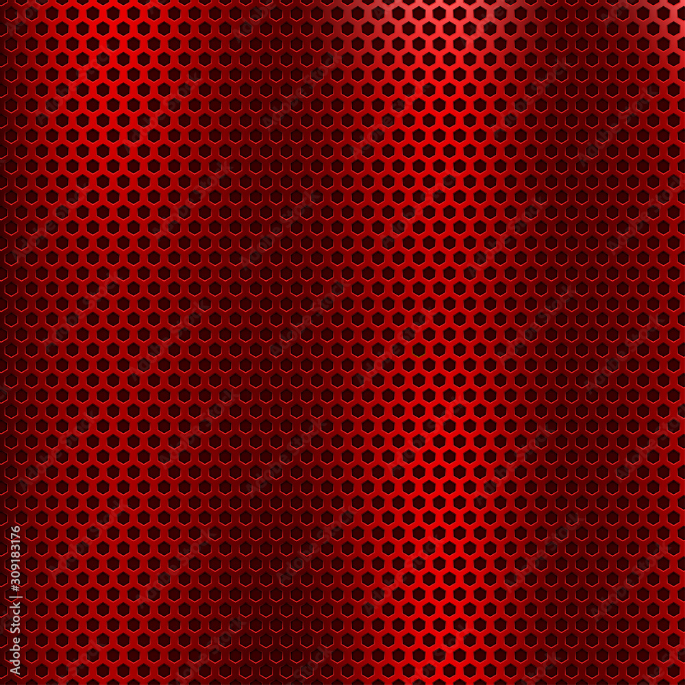 Wall mural red metal steel perforated background