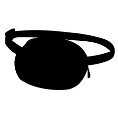  female fashion belt bag, silhouette