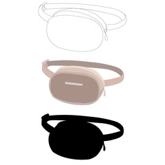 waist bag, accessory, set with sketch