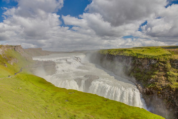 Fototapeta premium View on Gullfoss waterfall in southern Iceland