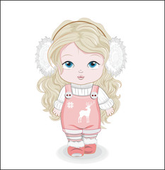 Happy new year Little baby girl