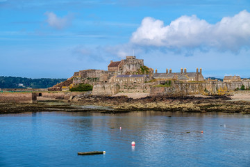 View from the sea to Elizabeth Castle, Jersey