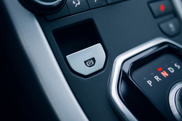 Modern car hand brakes button