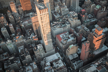 Vue Aérienne d'un gratte-ciel de Manhattan