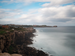 Fototapeta na wymiar Landscape of sea cliffs in the Cantabrian Sea