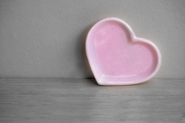 Pink love ceramic heart shape