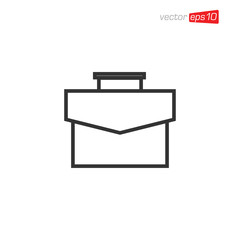Suitcase or Briefcase Icon Design Vector