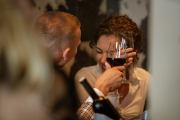 People Drink wine enjoy to night, Business People Party Celebration Success Concept