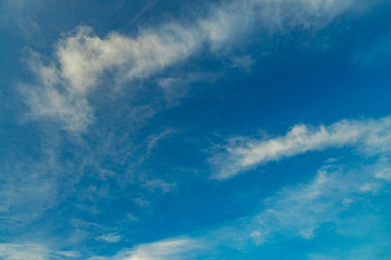 nature simple background blue sky fluffy white clouds scenic view, copy space