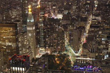 Fototapeta na wymiar ニューヨーク俯瞰夜景