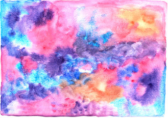 The abstract watercolor background