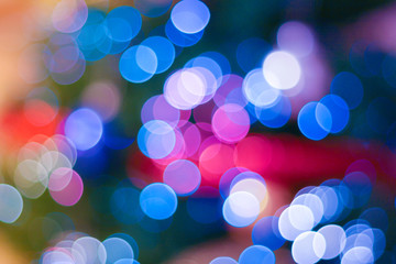 Blurred lightened background made of bokeh