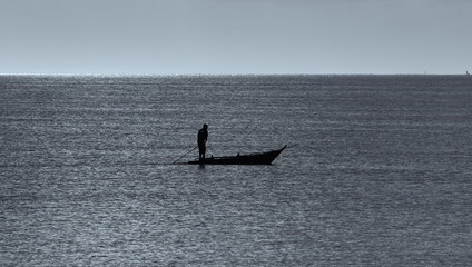 Fisherman at early morning