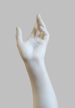 marble statue white hand reaching out