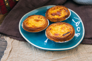 delicious portuguese egg tart dessert