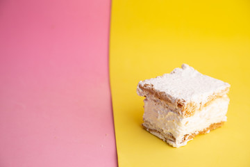 delicious pastel meringue white strudel