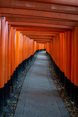 Fushimi Inari Shrine gates. Kyoto, Japan