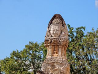 A statue at the temple gate.