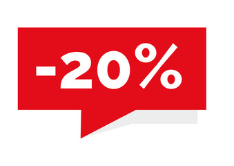 Rabatt Aktion -20% Sprechblase