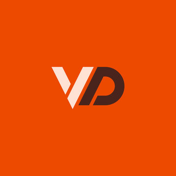 VD. Monogram of Two letters V&D. Luxury, simple, minimal and elegant VD logo design. Vector illustration template.