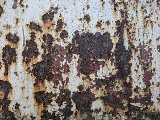  Old cracked industrial rusty wall