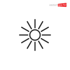 Obraz premium Sun Icon Design Vector Template