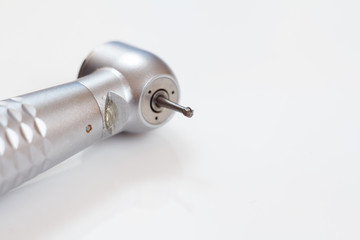 Dental instruments for teeth dental care on white background