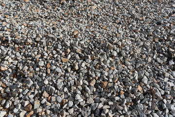 Background, stones on the train track