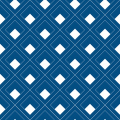 Classic Blue square seamless pattern. Color of the Year 2020, Classic Blue, trend color. Vector illustration can be used for fabrics, textile, web, invitation, card.